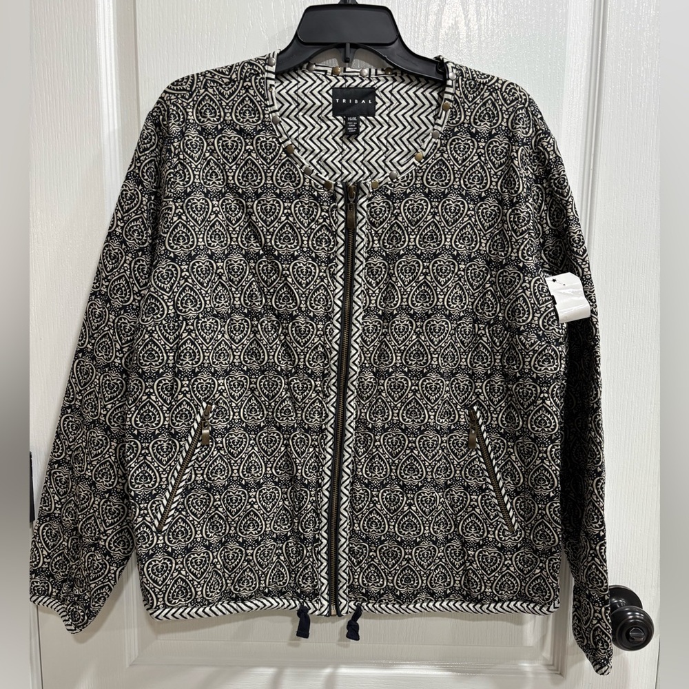 Quilted Zip Front Jacket by Tribal, NWT, Size TG/XL